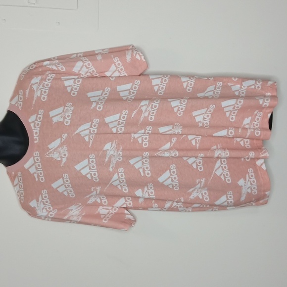 adidas Other - Adidas pink and white logo tee shirt size XL